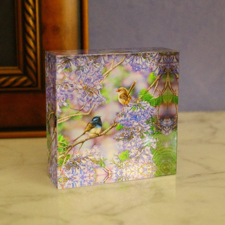 Crystal Glass Square Paperweight